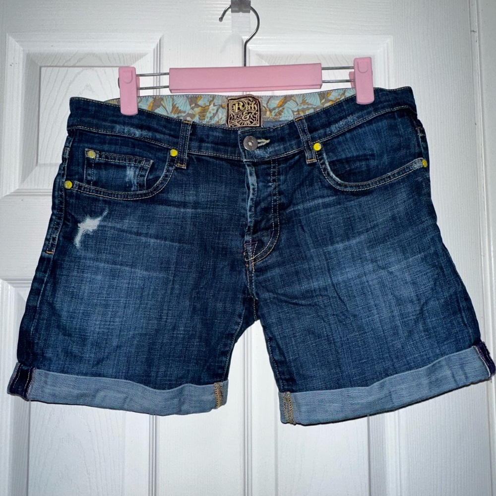 Stylish Dark Blue Jean Shorts